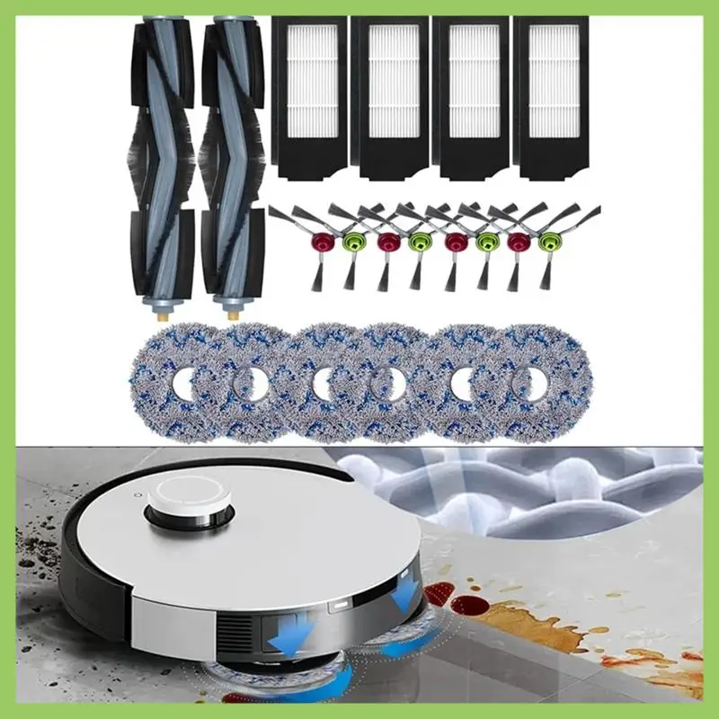 

Main Side Brush Filter Pads Fits For ECOVACS For DEEBOT X1, OMNI T10 X1, Turbo Vacuum Replacement Cleaning Kits