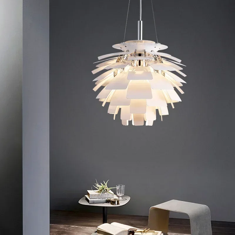 

Nordic Lamp Designer Postmodern Simple Chiba Chandeliers Living Room Dining Room Creative Aluminum Pendant Light Home Decor LED