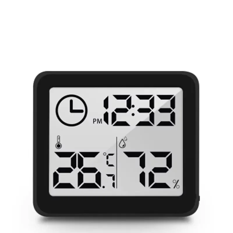 Digital Desk Wall Clock with Temperature Humidity Large Display  Battery Operated clock for Home Kitchen Office Desk Decorations