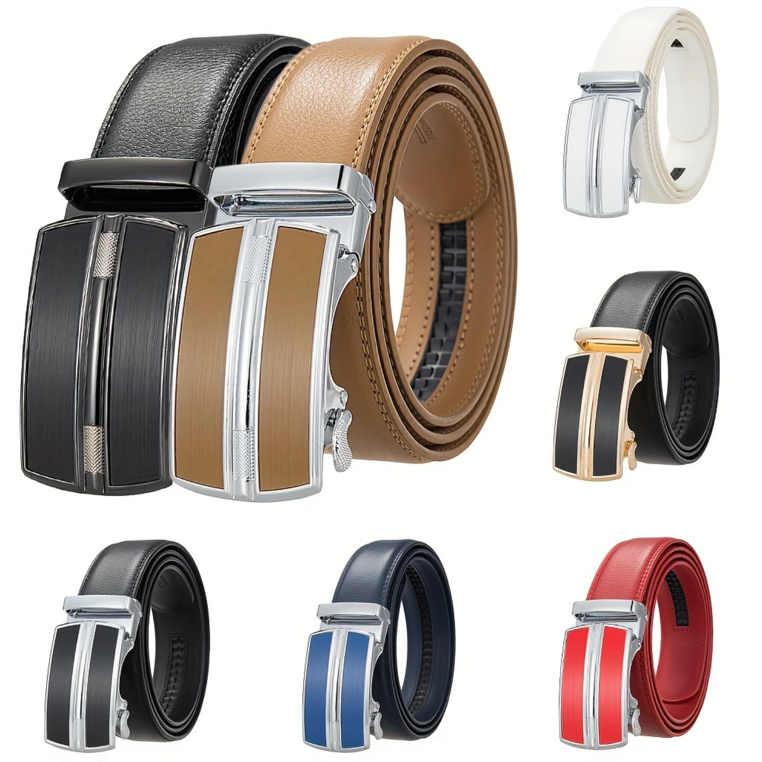 Men's Automatic Buckle Waist Belt - Effortless Fastening, Adjustable for Comfort - Stylish Accessory for Modern Men, Perfect for