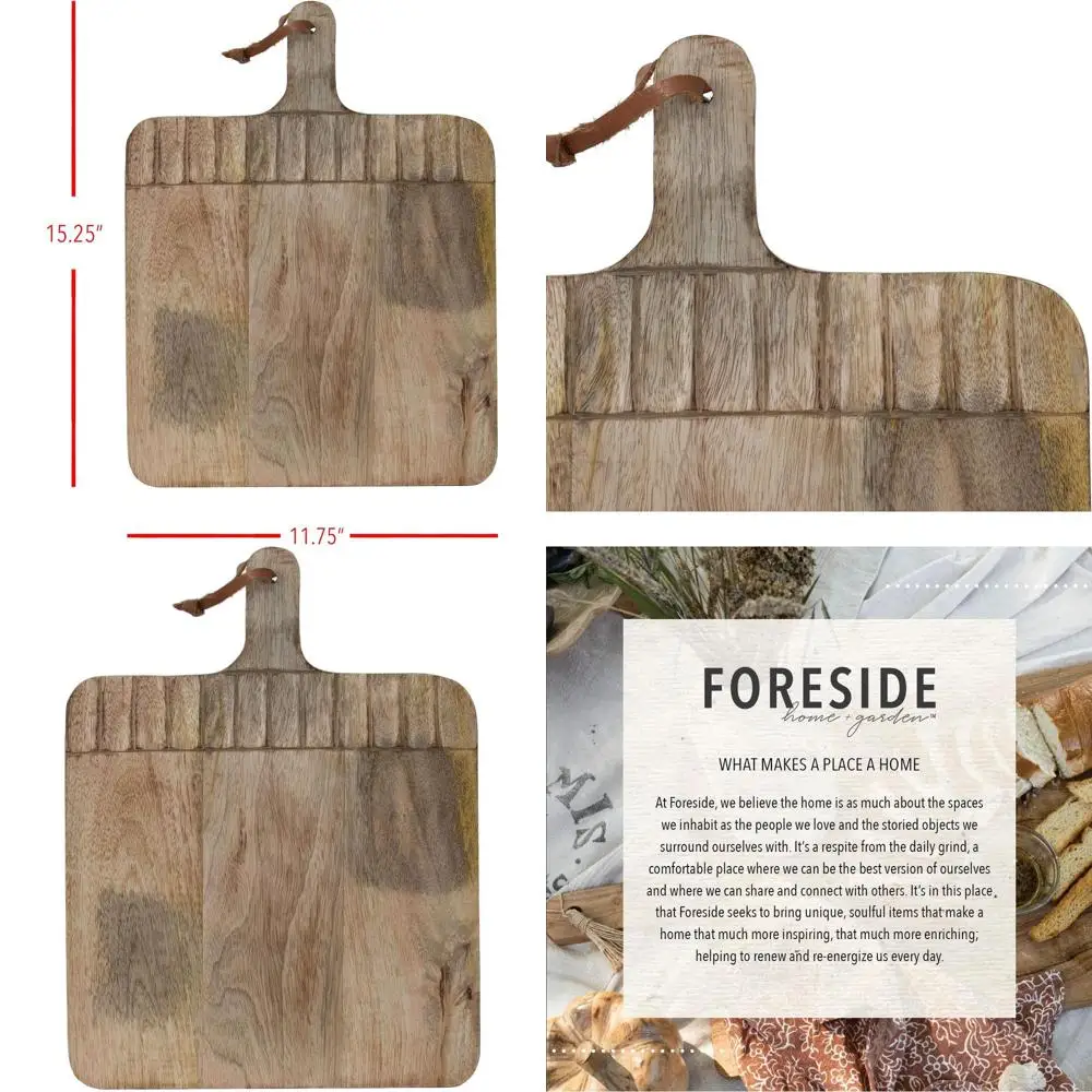 

Handcrafted Rectangular Wood Serving Board from Foreside Home & Garden