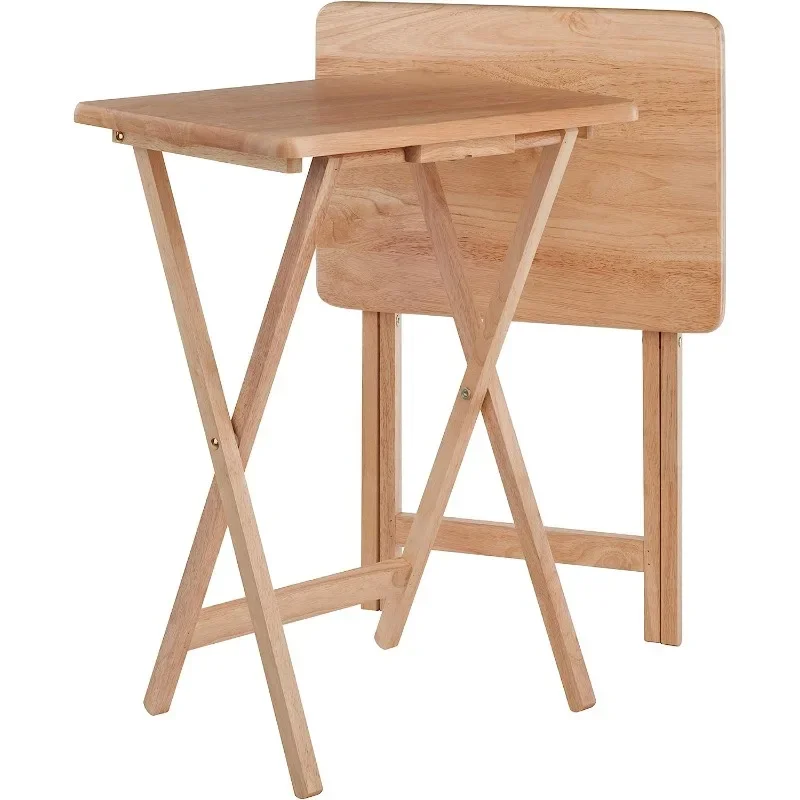 2-pc Snack Table Set, Natural, 19.06 X 14.57 X 25.98