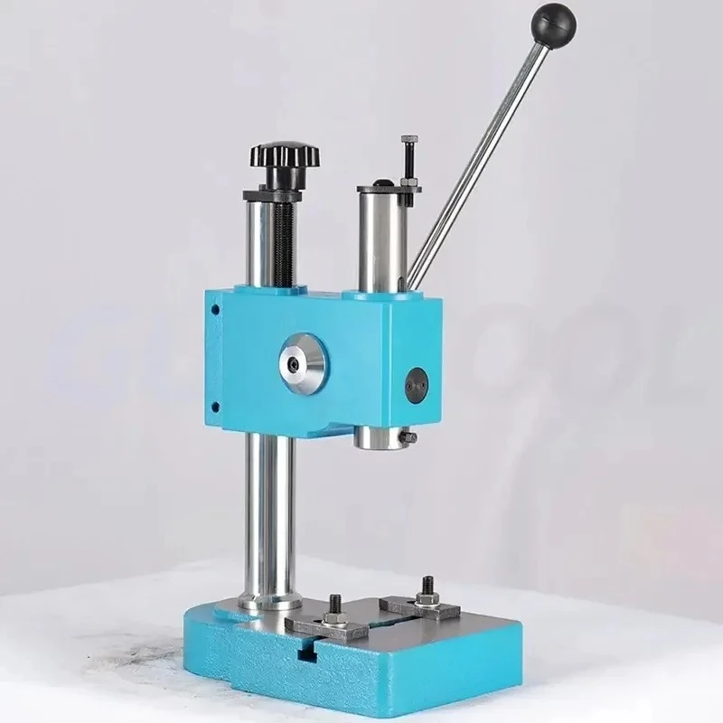 New Manual Arbor Press 0.3 Ton Manual Leverage Mountable Bearings Cast Iron for Riveting, Squeezing, Punching, Bending, Pressing