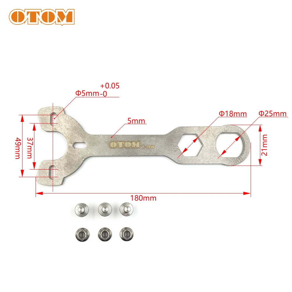 OTOM Motorcycle Adjustment Wrench Tool Rear Shock Absorber Oil Seal Seat Remove Spanner Universal For Quad Bike ATV Dirt Bike