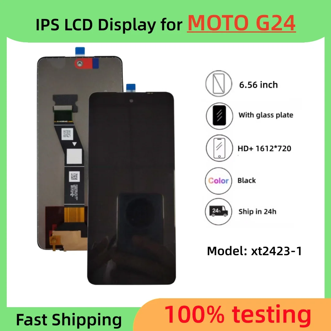 

New IPS LCD display For Moto G24 XT2423-1 LCD Display Touch Screen Digitizer Assembly replacement parts