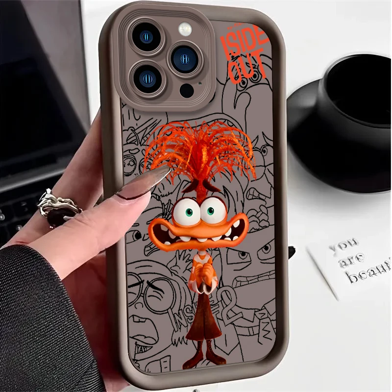 Чехол для телефона Disney Inside Out 2, для iPhone 15 14 13 12 11 Pro Max XS X XR 8 7 6S 6 Plus SE 2020, силиконовый противоударный чехол Funda