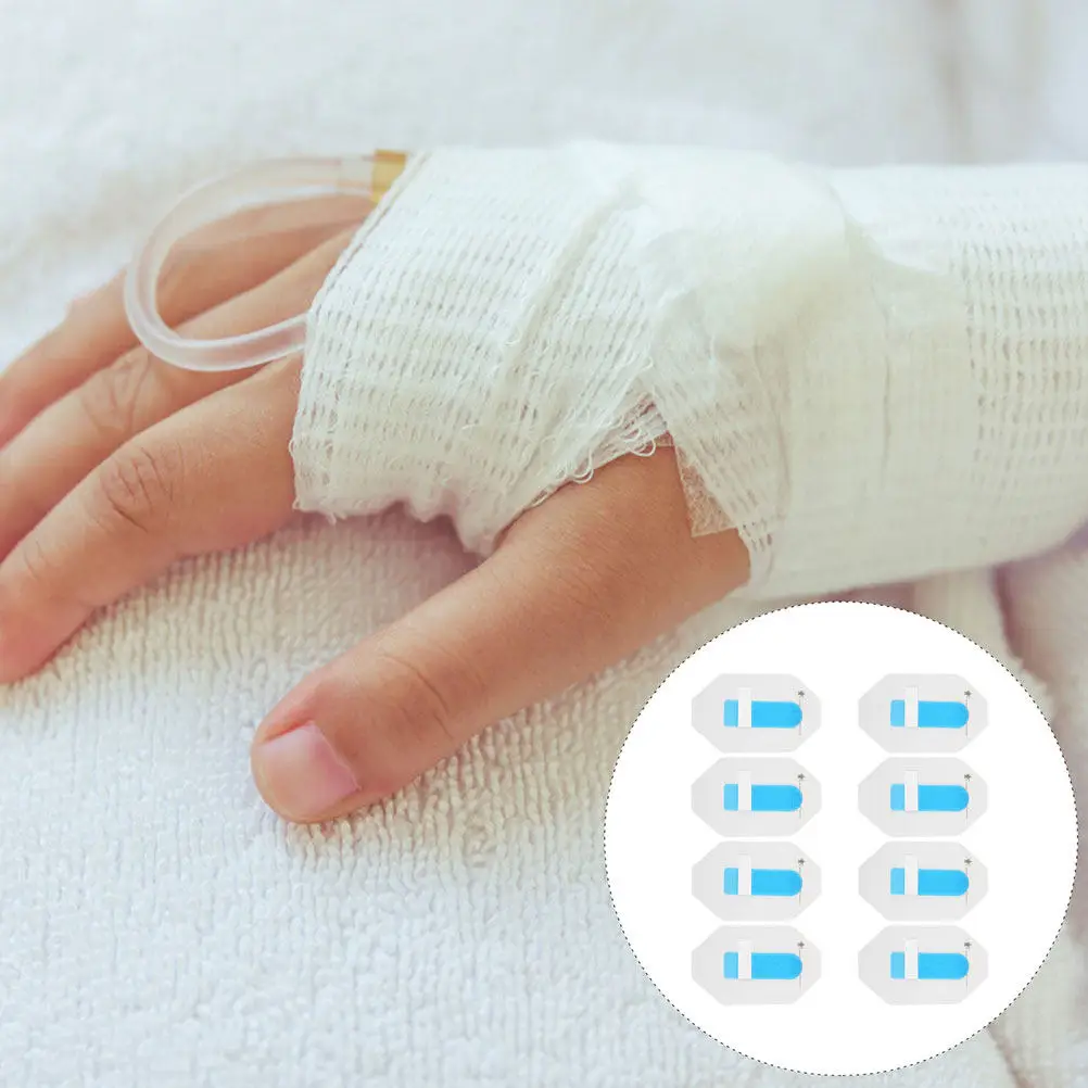 8Pcs Adhesive Catheter Fixing Stickers Breathable Nylon Stabilization Tape Patient Tube Holder Universal Holder