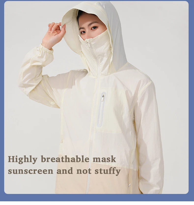 LNGXO Damen Herren Wasserdichter Anti-UV-Windbreaker Camping Klettern Trekking Wanderjacke Unisex Schnelltrocknender Sonnenschutzmantel – Detail 6