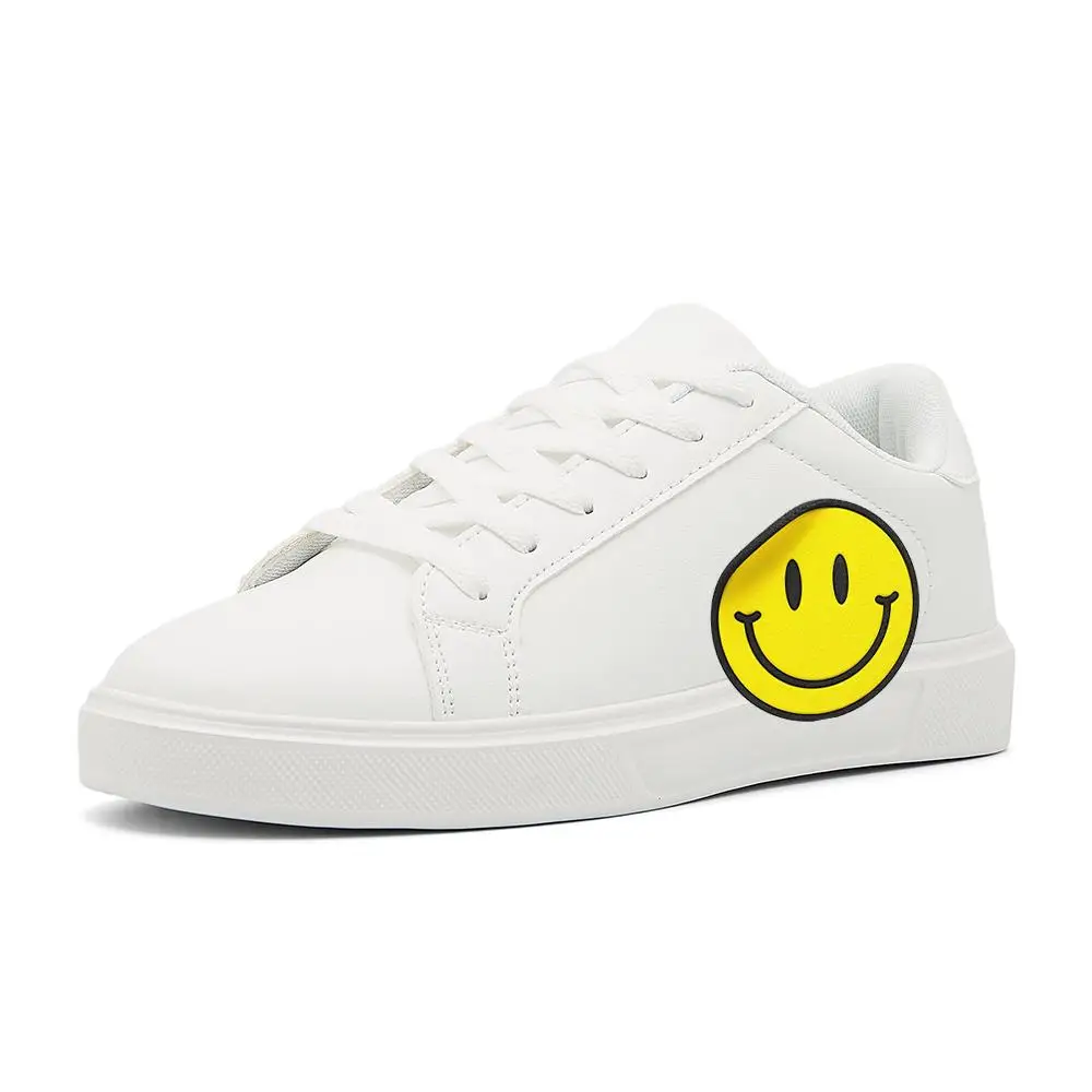 

Unisex White Platform Sneakers: Trendy Fashion – Elevated Sole, Comfortable for Street & Party Spray paint graffiti white shoes