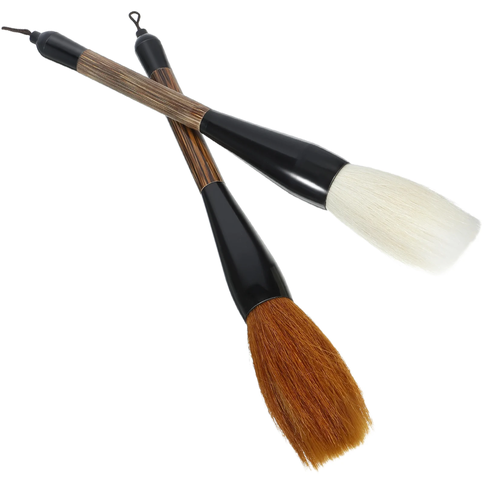 

2pcs Sheep Wolf Heroic Chinese Painting Brush Pen Brush Durable Safe Calligraphy Stationery Oil Painting Writing Art Supplies