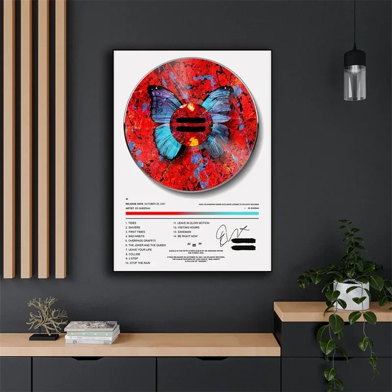 Canvas Painting Posters and Prints Wall Art Pop Rapper Music Album Cover Ed Sheeran Poster Aesthetic Hip Hop Rock PLUS MULTIPLY