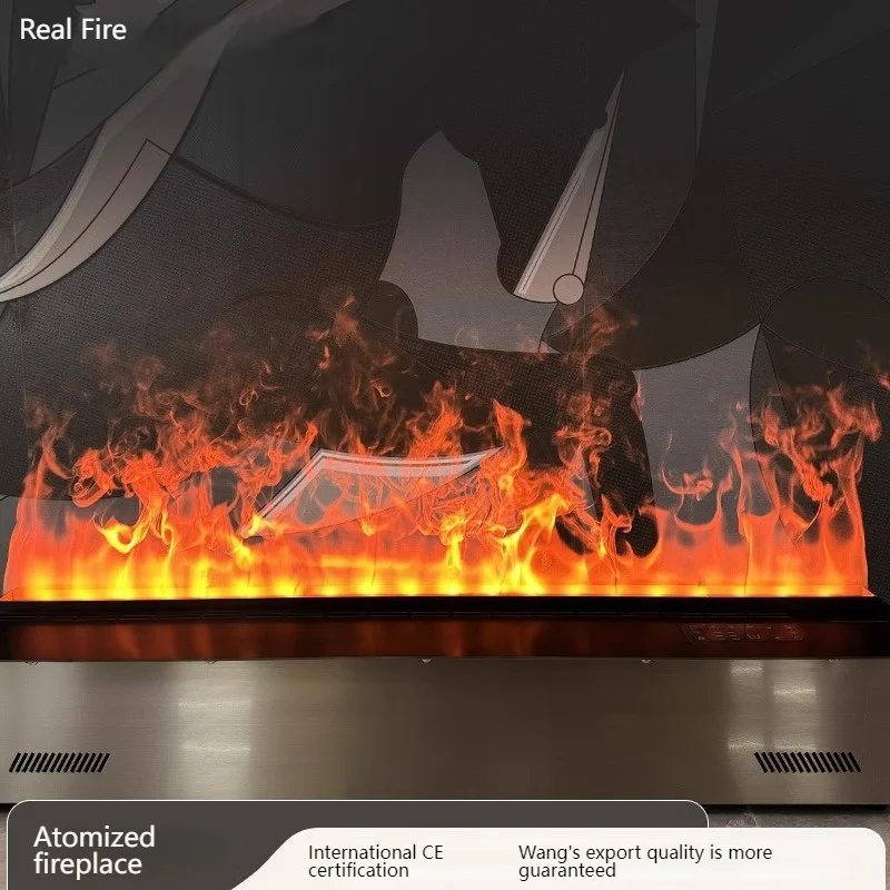2026 Smart Holographic Fireplace with Humidifier & White Noise - 6D LED Flame Effect, 10 Relaxing Sound Modes, Bluetooth/WiFi Co