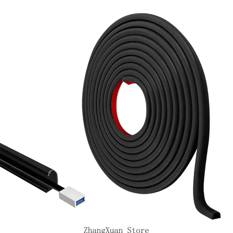 Kabelführungsabdeckung Silikon-Bodenkabelabdeckung 15 x 10 mm zum Verschieben freiliegender Kabel entlang der – Detail 9