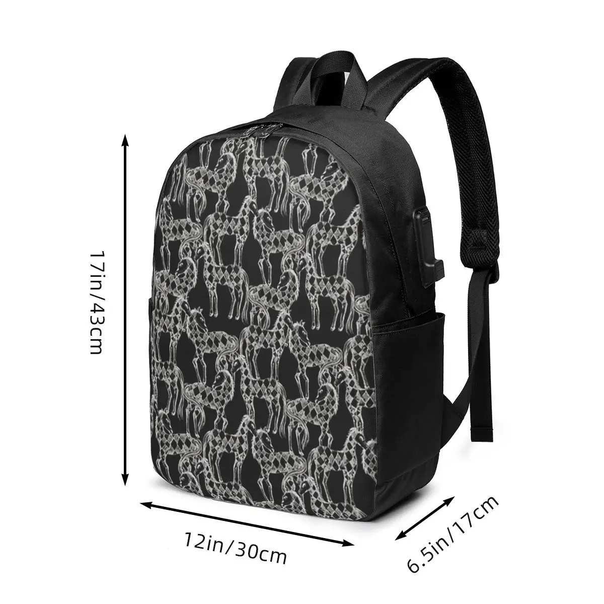 Giraffe Herd Pattern Backpack Travel Notebook Bag Computer College Student School Bag Laptop Shoulder Bags for Men Women