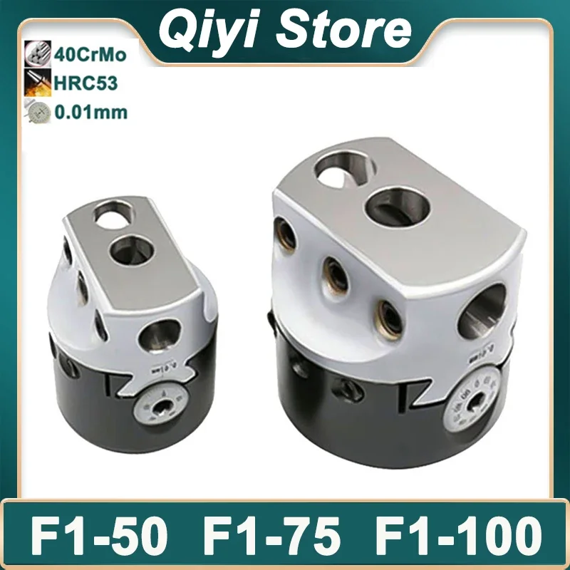 

Hot salesF1 Boring Head Lathe 2/3/4 Inch 50/75/100mm Boring Bar Milling Tool Holder for Lathe F1 Boring Head Connection for Roug