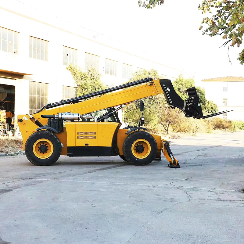 Mini Telehandler Wheel Loader Yunnei 58KW Engine Two-Section Cloud Inner Telescopic Arm Cab Heating Cooling Air 1 Year