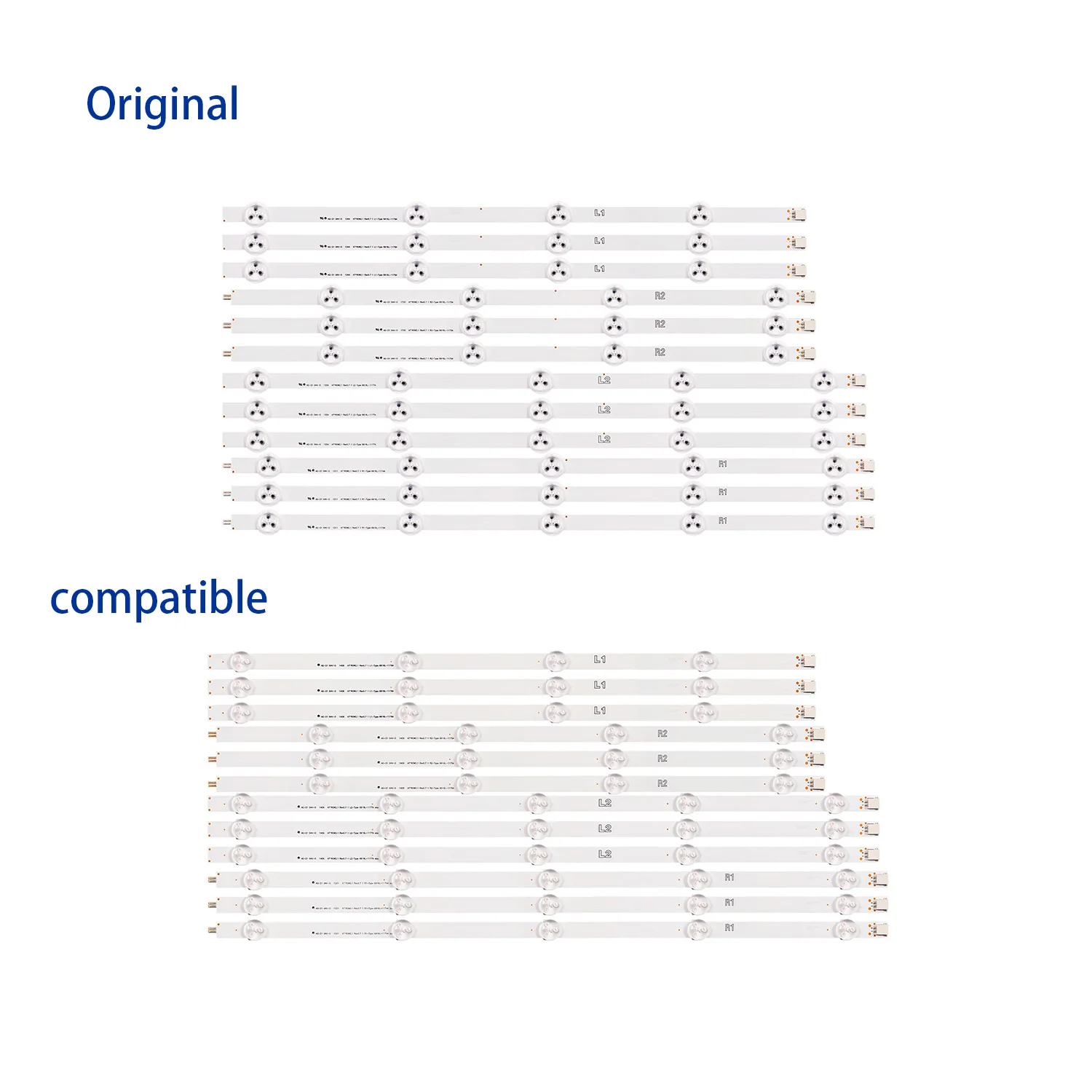 120pcs/10set LED Backlight Strips for 47LN547V-ZD 47LA613S-ZA 47LA613V-ZA 47LA6130-ZB 47LN540R-ZA 47LN540B-ZA