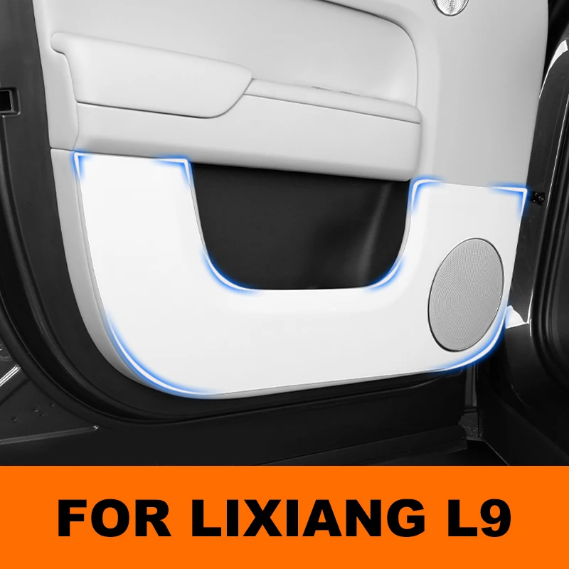 

4pcs Car Door Anti Kick Pad Leather Protection Film For Lixiang L9 2023 Protector Stickers Interior Accessories