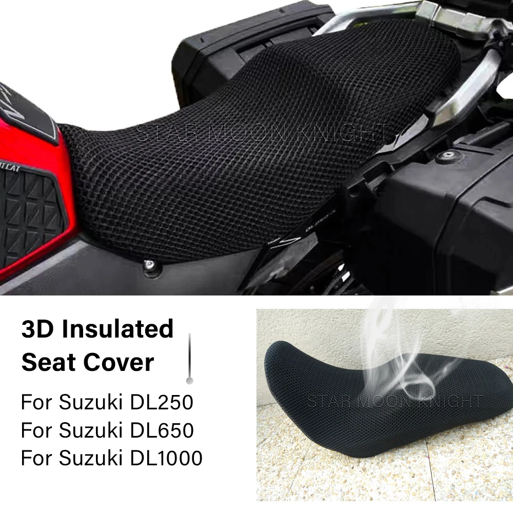 

Passenger Seat Cushion For Suzuki V-Strom 650 VStrom 1000 DL 650 DL1000 DL250 Motorcycle 3D Insulated Seat Cover Accessories