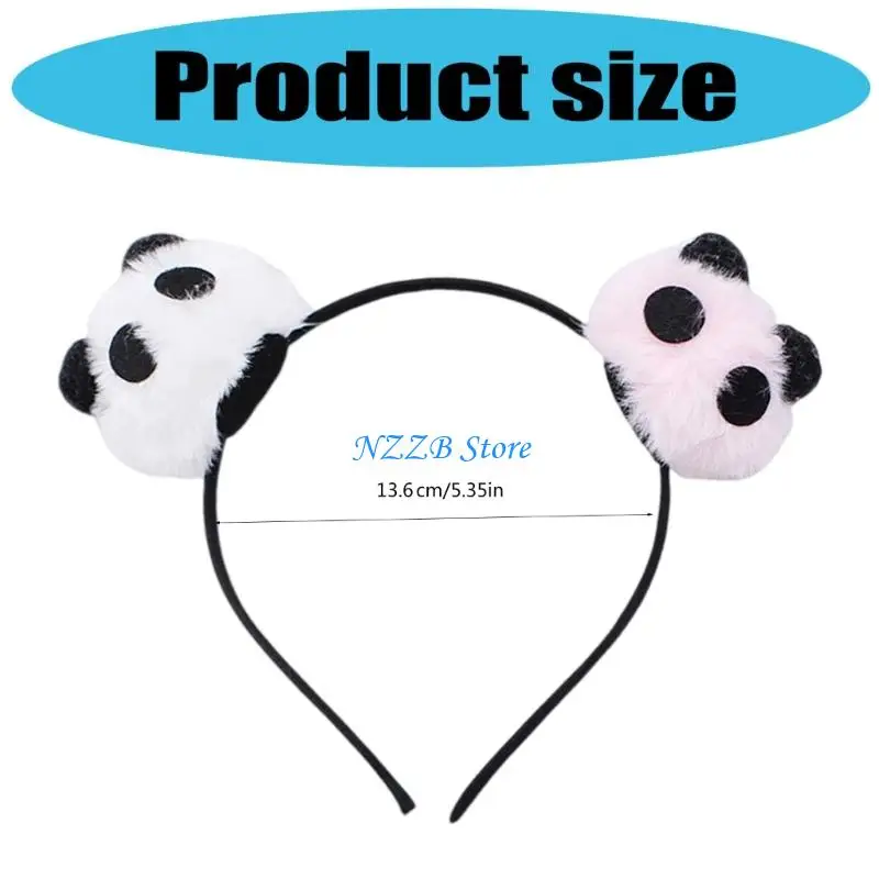 T21F Panda Charm Hairbands Photo Props Panda Baskbands Party Fun Headpiece