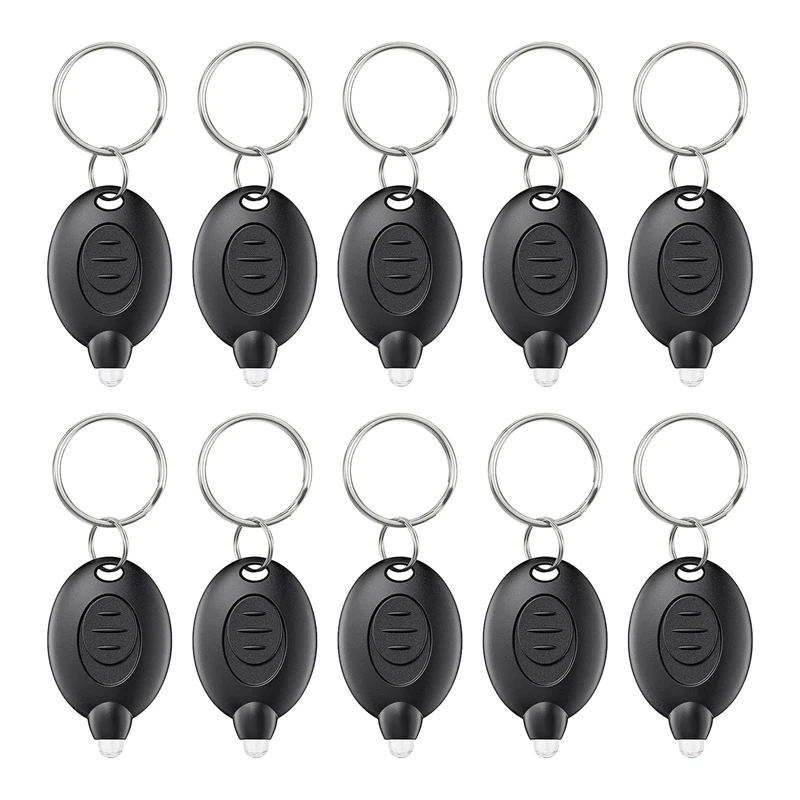 10 Pack LED Keychain Flashlight Mini LED Keychain Light Portable Key Ring Torch For Outdoor Camping Hiking