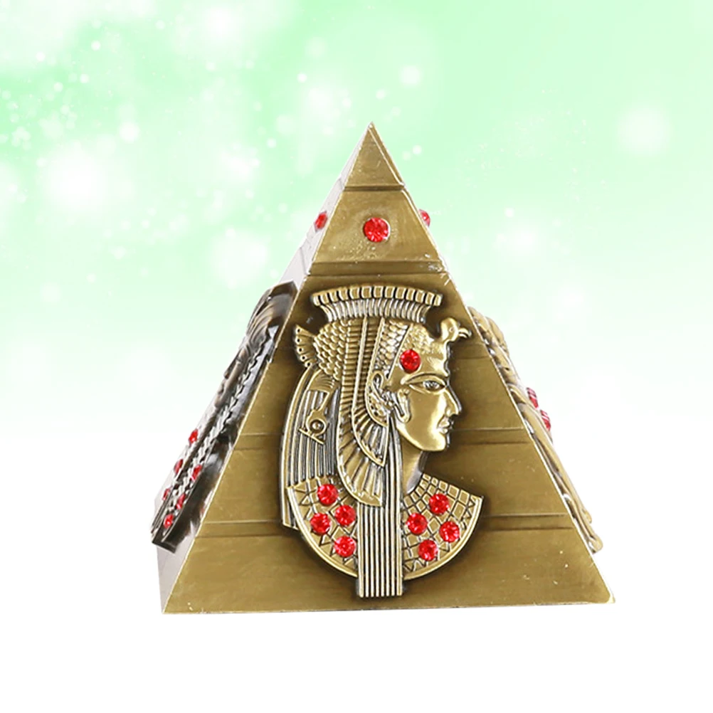 

Retro Furniture naments Egyptian Pyramid Figurine Gift Building Statue Model Decoration Home Office Bookshelf Party Art Places