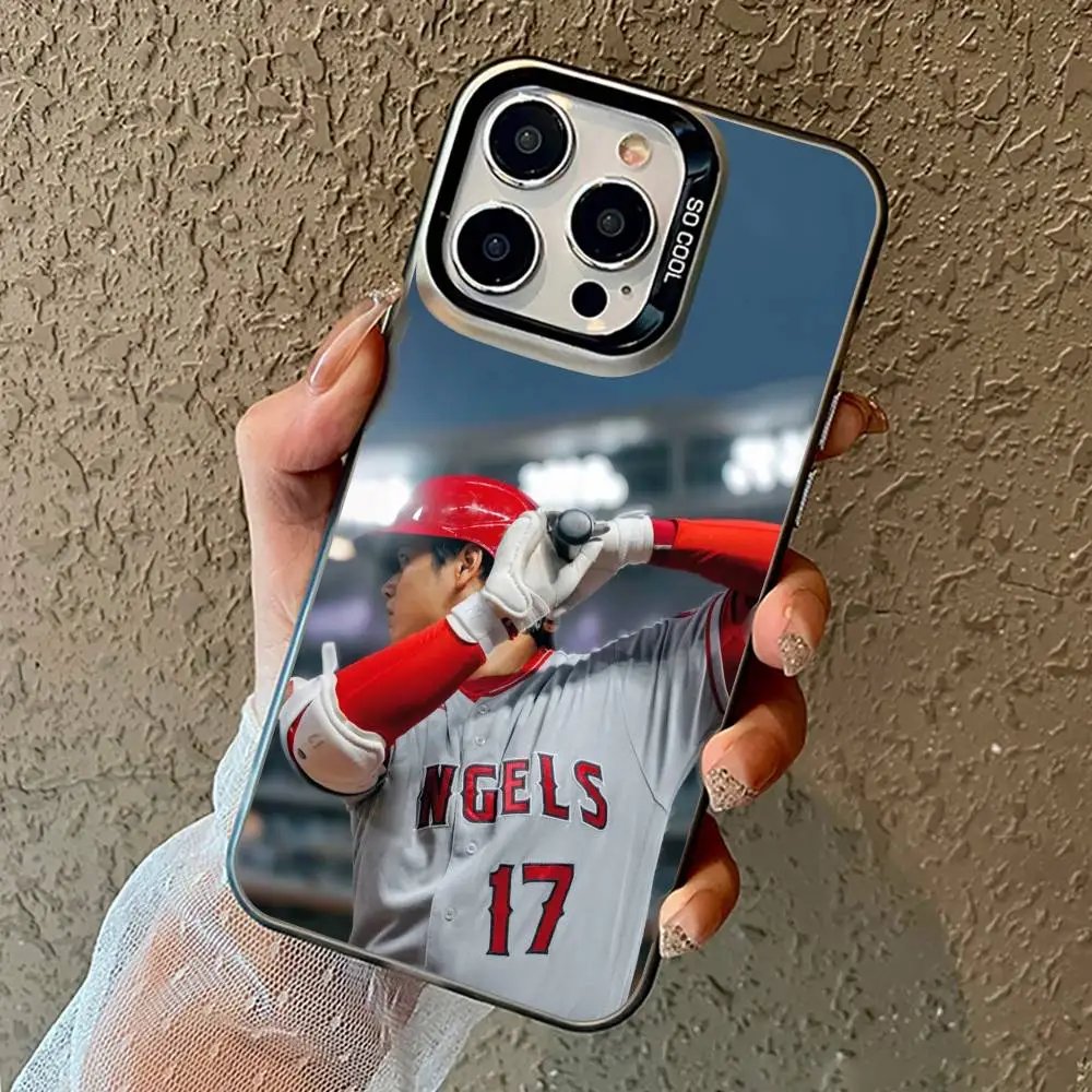 Baseball player S-Shohei Ohtani Phone Case For iPhone17,16,15,14,13,12,11 Pro Max Blcak Matte Shockproof Cover