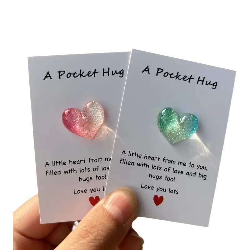 Heart-shaped Creative Gift Mother's Day Encouragement Hug Card Love Token Friend Birthday Gift