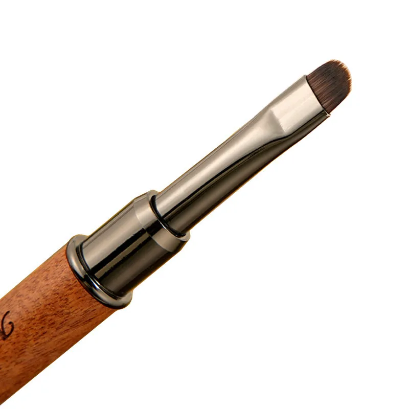 1/2 個ダブルヘッドサンダルウッドハンドルステンレス鋼ニードルペイントペンジェルブラシクリスタルネイルアートマニキュア