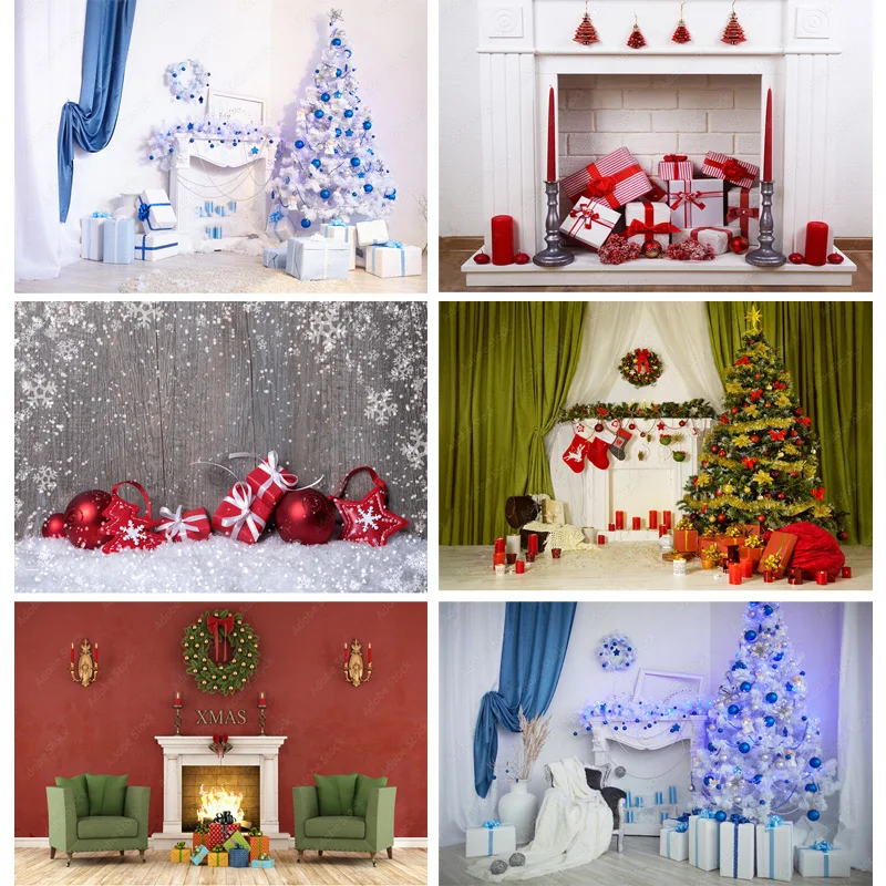 

SHUOZHIKE Christmas Theme Photography Background Snowman Christmas tree Portrait Backdrops For Photo Studio Props 211114 BLBL-02