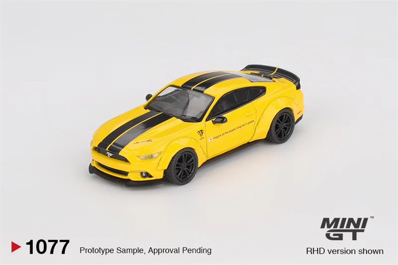 

[Предпродажа] MINI GT 1:64 LB-WORKS MUSTANG Triple Yellow 1077, литая под давлением модель автомобиля