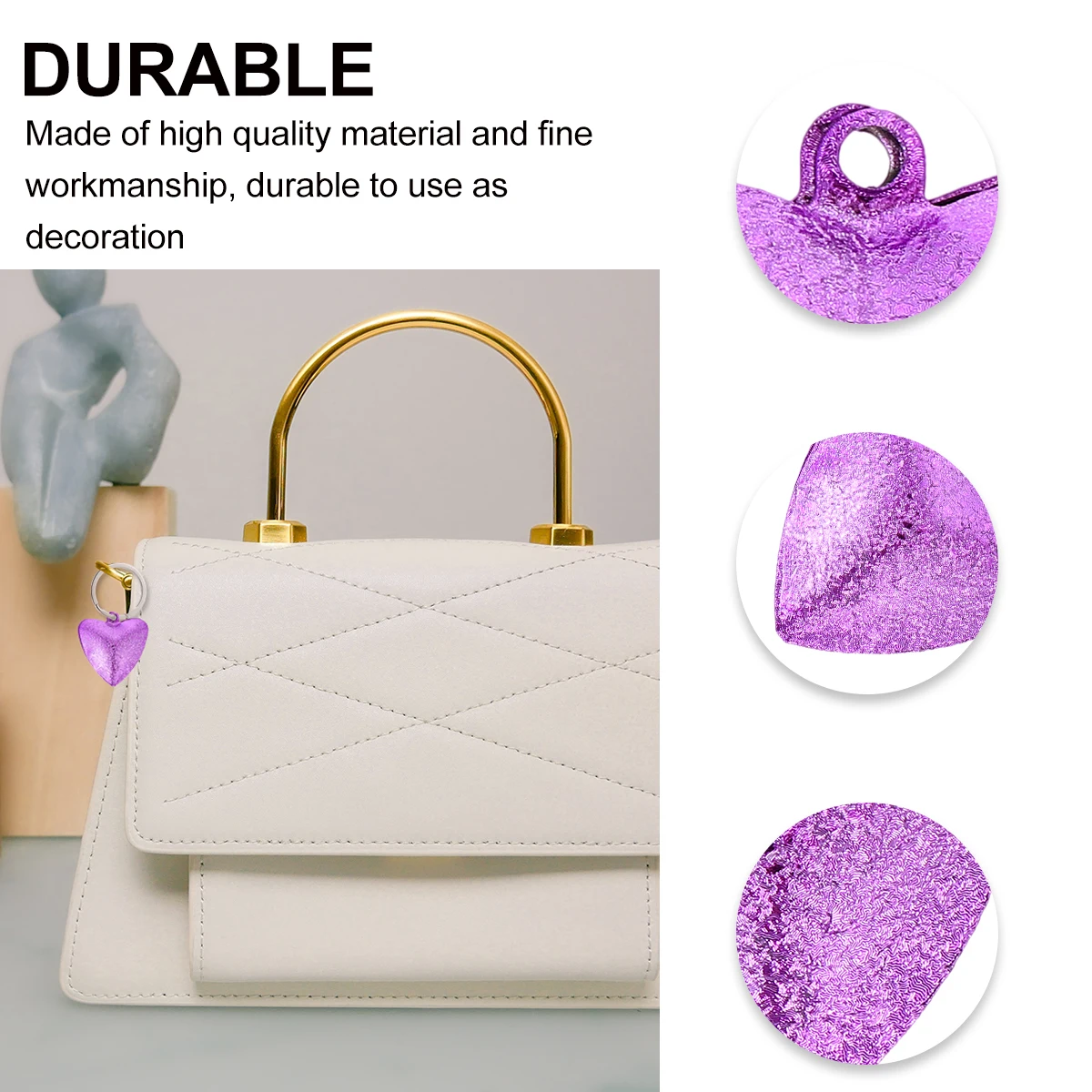 

10 шт. прочные красочные матовые колокольчики в форме сердца, подвеска, украшение, брелок, подвеска для DIY ювелирных изделий, колокольчик в форме сердца