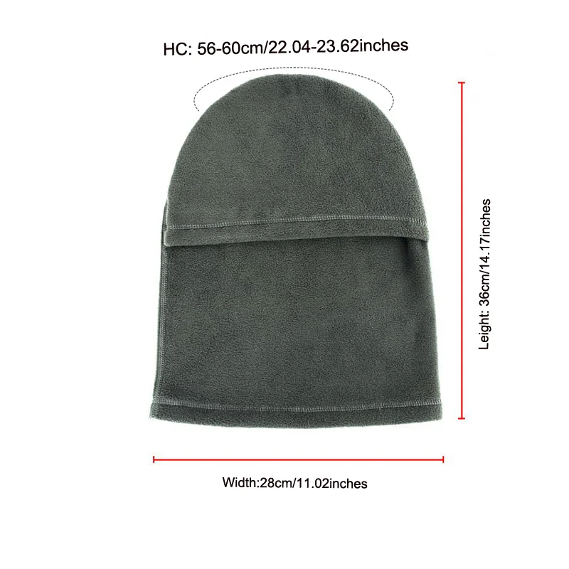 1pc Unisex Sturmhaube Hut mit Ohrenwärmer Einfarbig Stricken Beanie Hut Atmungsaktive Gesichtsmaske Für Outdoor-Sportarten – Detail 3