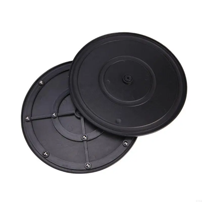 Q39B Round Bonsai 360 Rotating Turntable Practical 8" 20cm Black Plastic Turntable