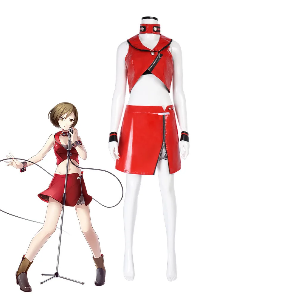 

VOCALOID3 V3 MEIKO Red Cosplay Costumes Anime Character Halloween Costume Performance Clothes for Adults