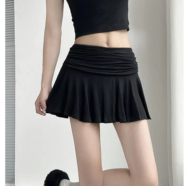 

High Waist A-Line Skirt Women's Slim Fit Sexy Spor Casual Ultra ort Skirt Pleated Anti-Light Walking ort Skirt