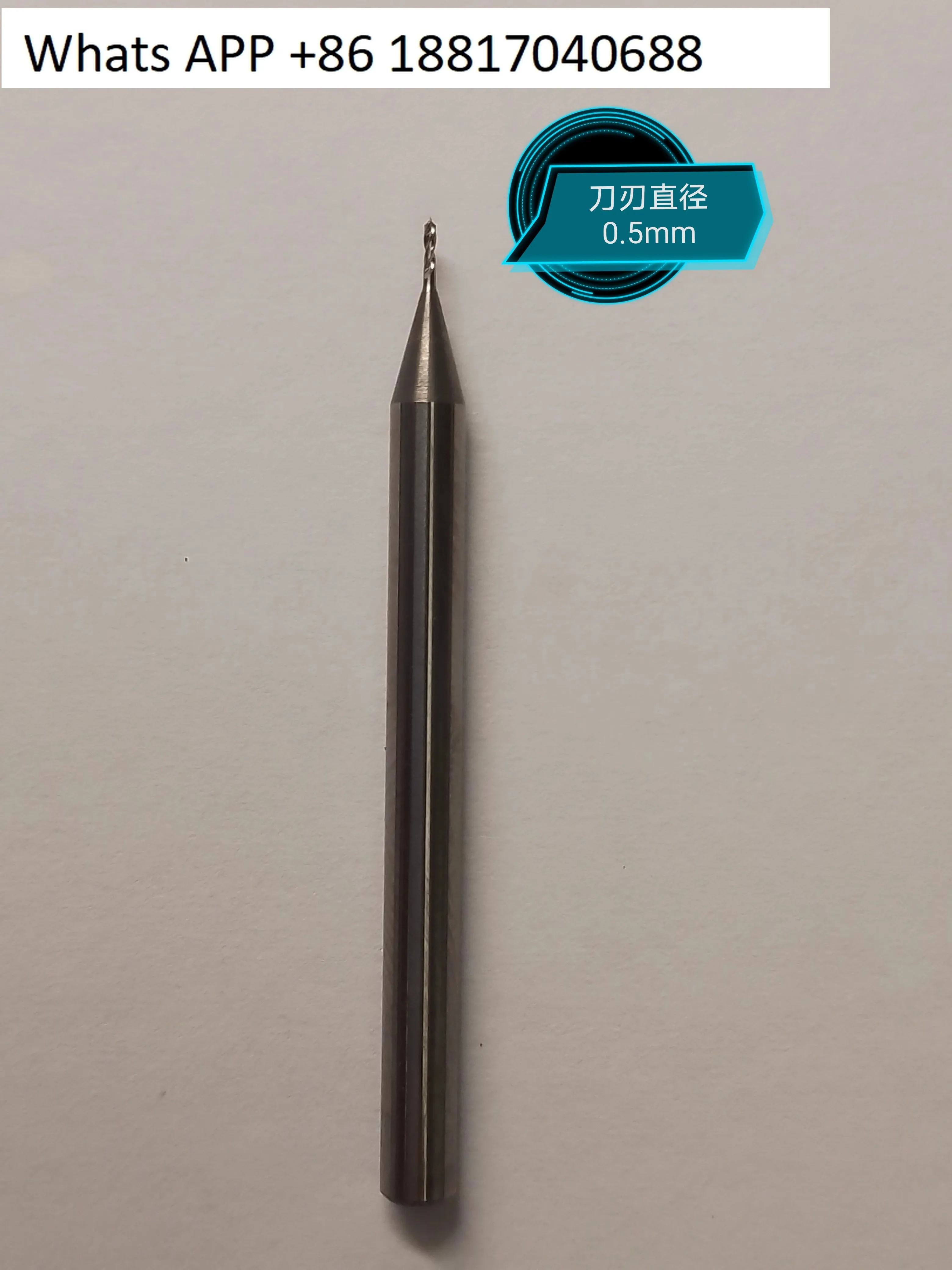 Watch repair tool Micro drill ultra-short edge carbide steel 0.5mm drill bit (blade length 2MM)