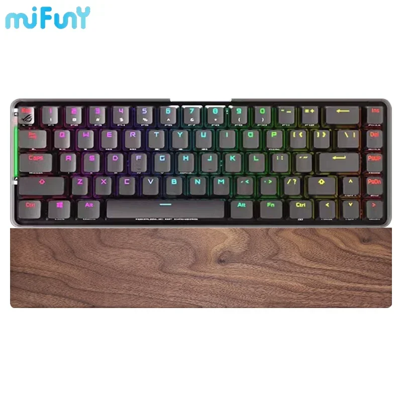 Mifuny Black Walnut Keyboard Hand Rest Custom Wrist Plam Relife Ergonomic for ROG NX/RX TKL 84/104key Falchion Claymore Handrest