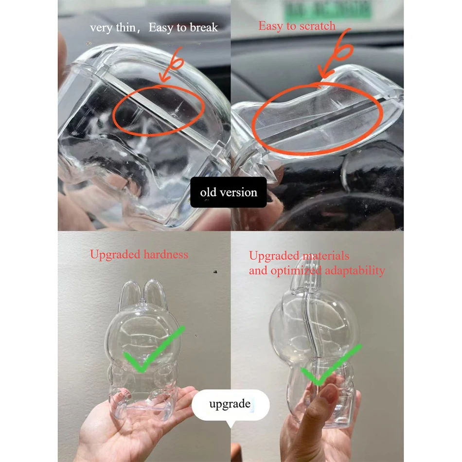 For LABUBU Display Clear Macaron Case Dust Case Housings Popmart Bubble Mart Doll Accessories Doll Accessories Christmas Gifts