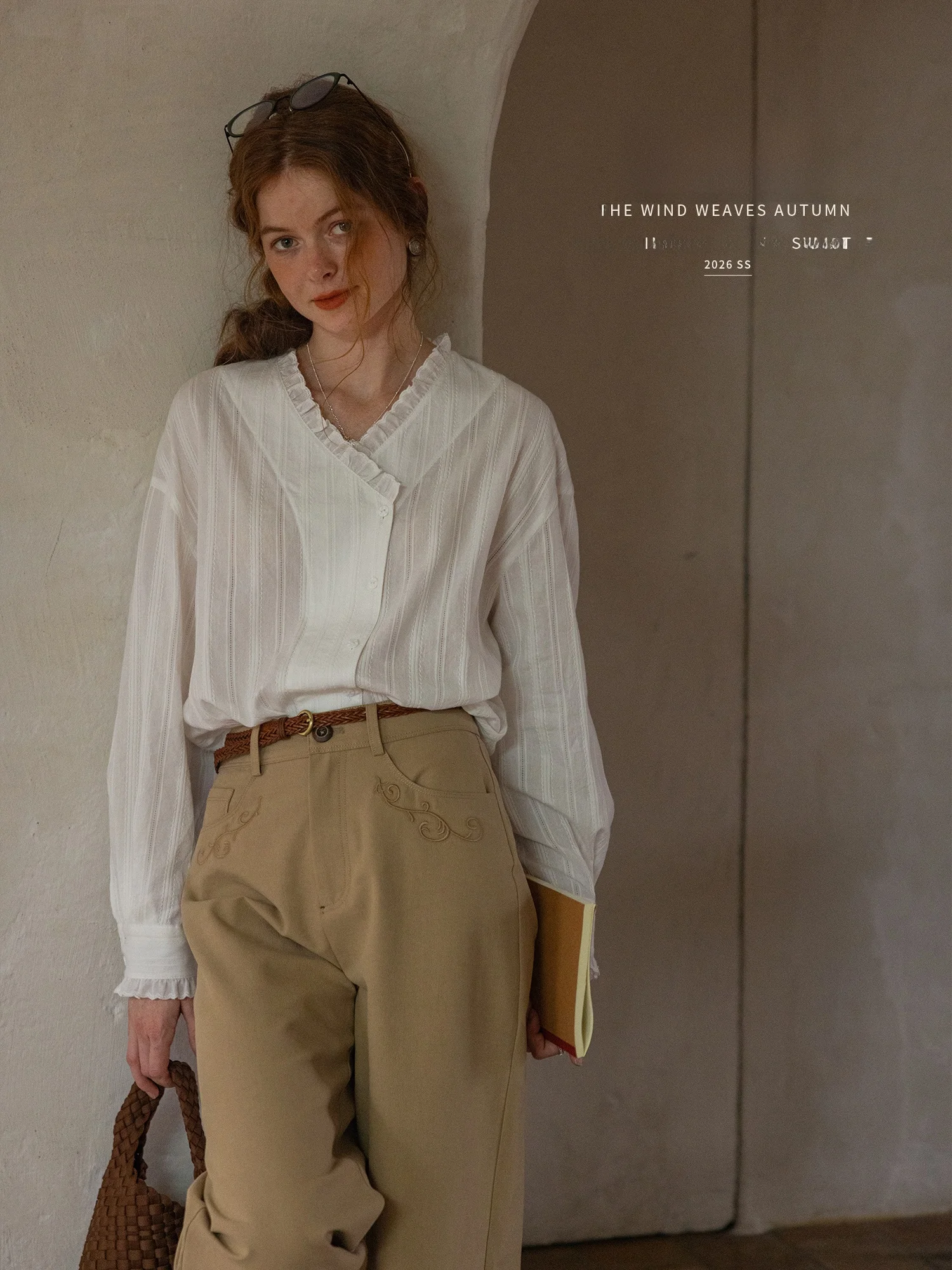 

Cotton Long Sve Women's irt 'Sea Salt Flavor Wave' Side Button Design k Stripe Hollow out Floral Pattern Casual Sle