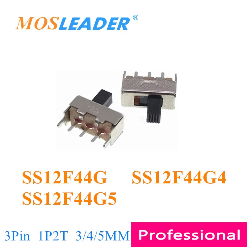 Mosleader DIP 1000 قطعة SS12F44 SS12F44G3 SS12F44G4 SS12F44G5 3Pin 3P 3 مللي متر 4 مللي متر 5 مللي متر مقبض 1P2T 2 السفر العمودي الشريحة التبديل