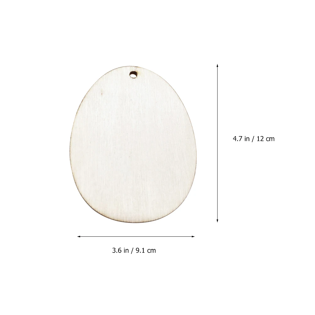 

20 Pcs Wooden Egg Crafts Supplies DIY Easter Decorations Kids Toys Safe Durable Paintable Slices Hanging Pendents Sewing
