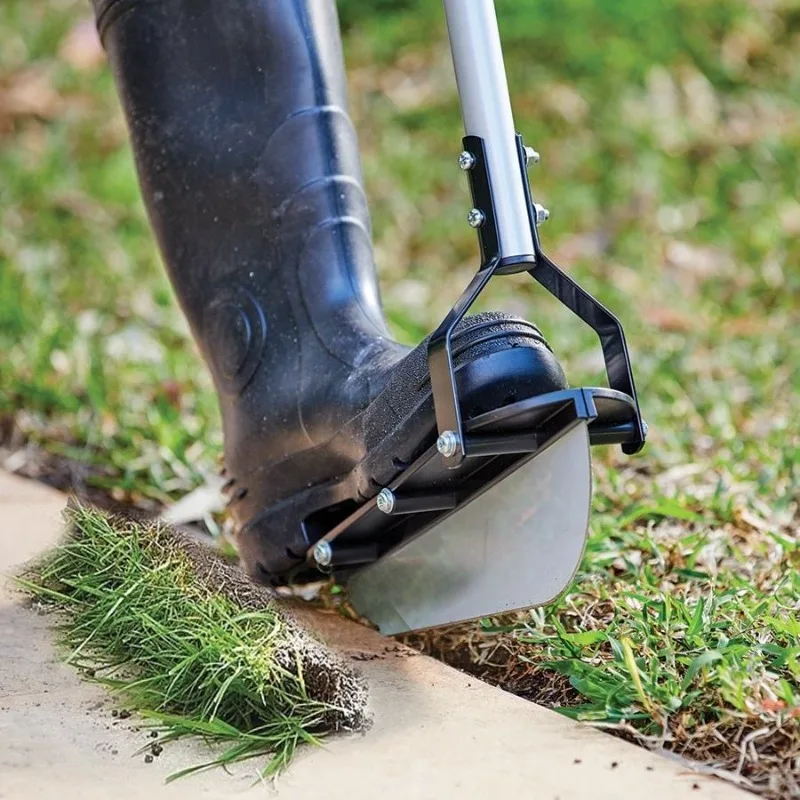 Foot Pedal Lawn Edger with Detachable Long Handle Labor-saving Manual Garden Lawn Edge Trimming Tool for Yard Landscape