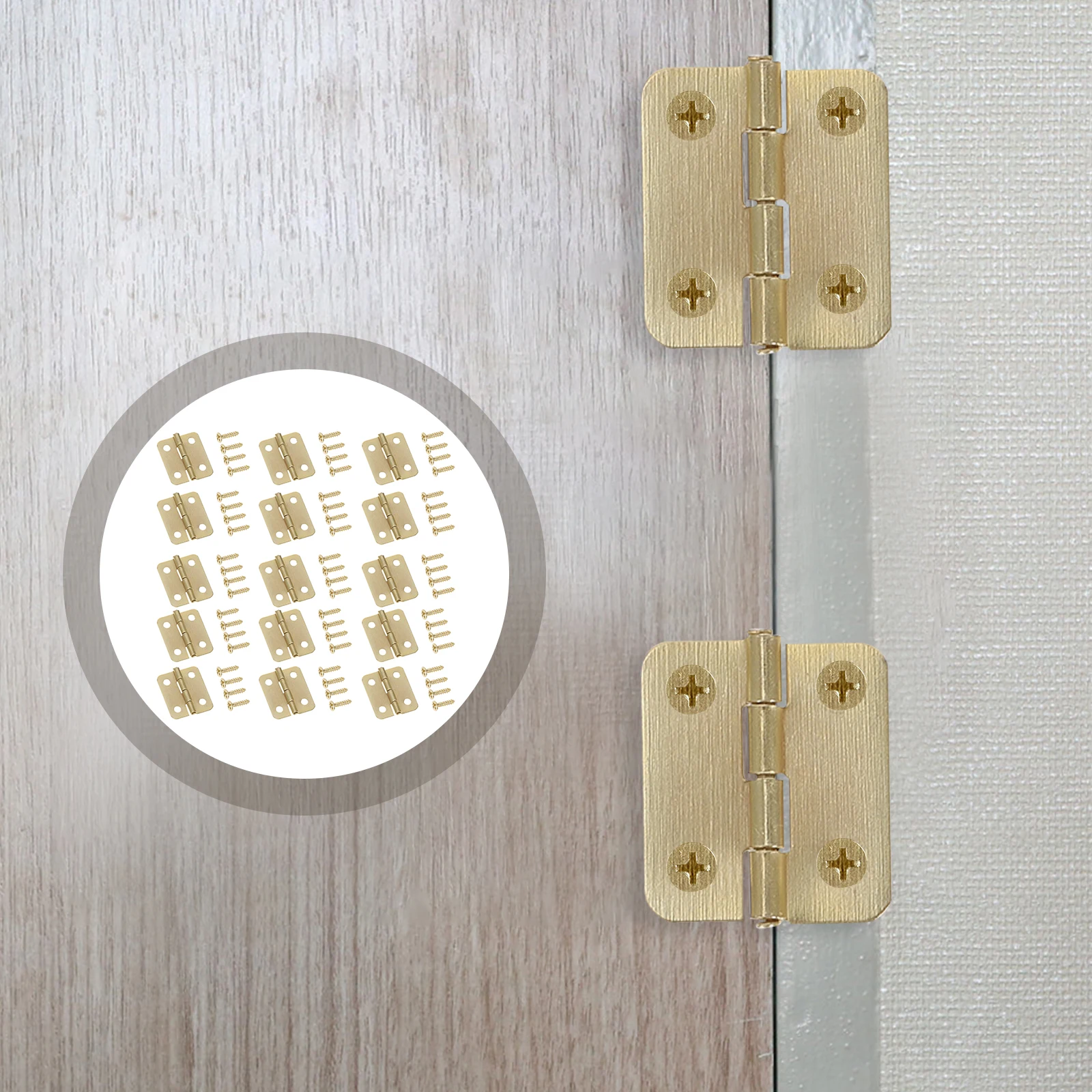 

6 Point Small Hinges Decorative Brass Chest House Vintage Jewelry Box Hardware Furniture Accessories Miniature