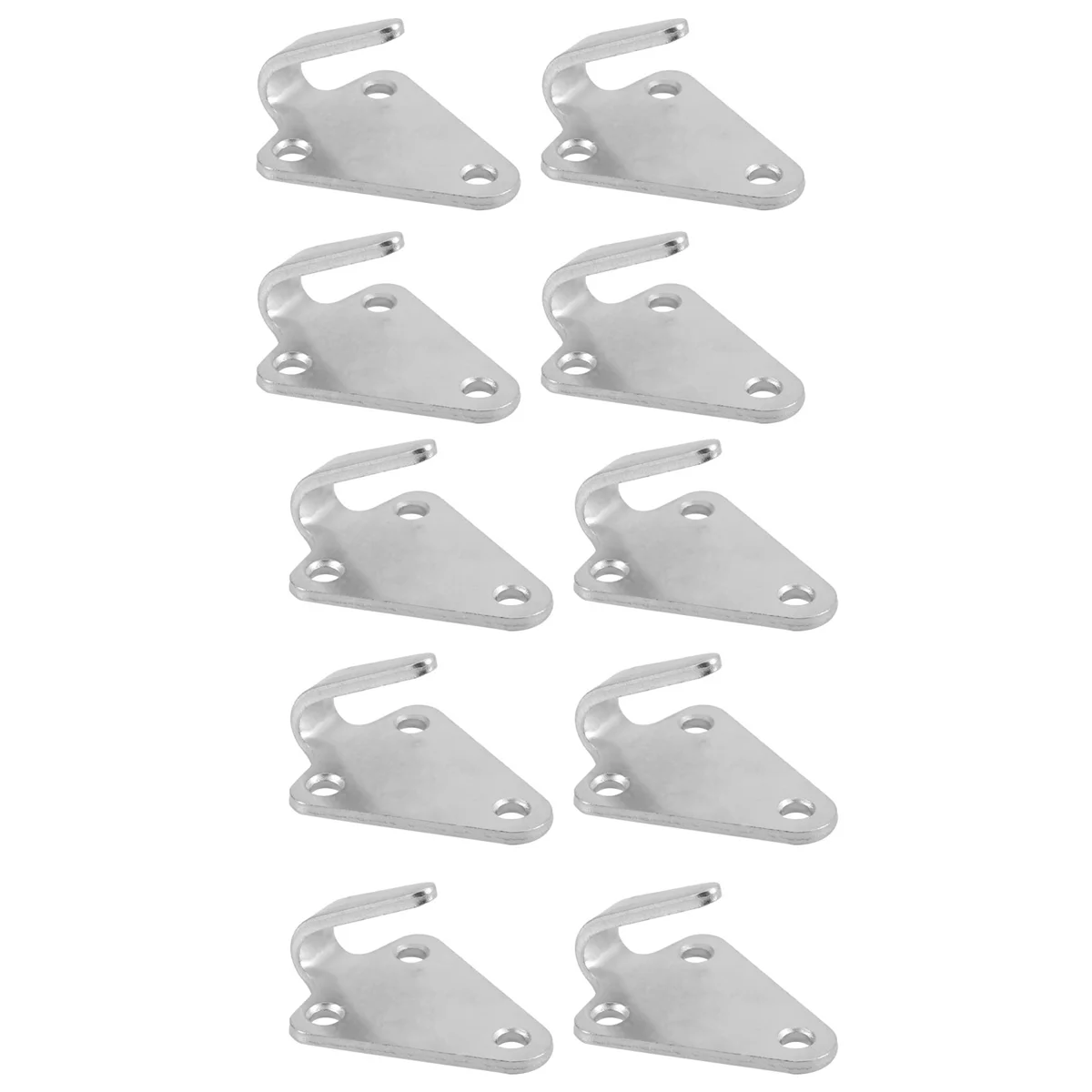 10Pcs Three-Hole Waterproof Tarpaulin Hook Trailer Connecting Net Hook Hook Iron Plate Hook Suitable for Trailers