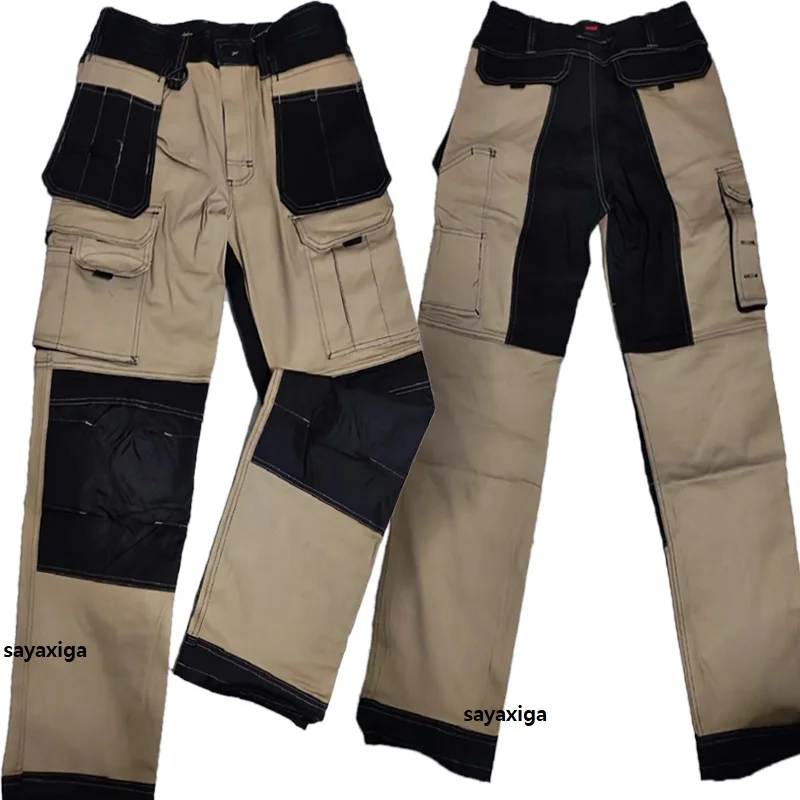 Men's Multi-Pockets Cargo Pants Outdoor Work Pants Wear-Resistant Pants Worker's Trousers Working Pants Men Workwear knee pads