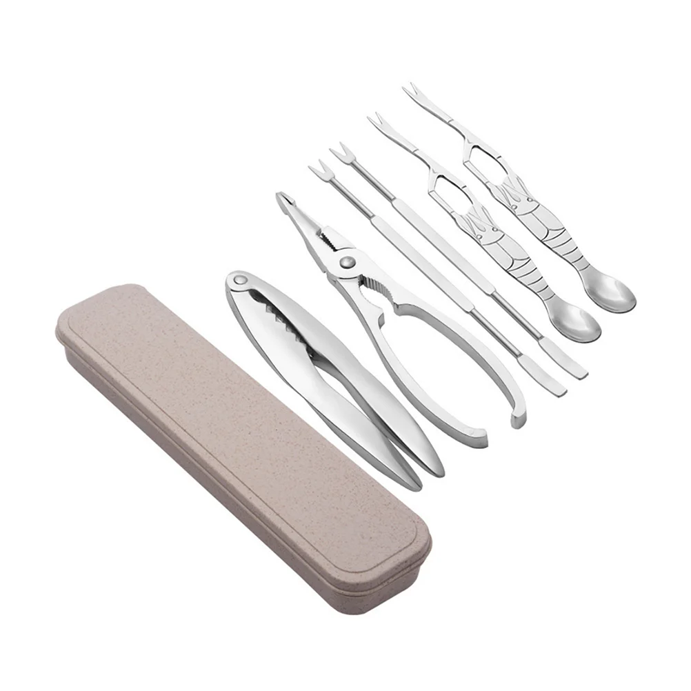 Crab Seafood Lobster Leg Set Tools Tool Shellerscissors Kit Forks Opener Shrimp Pick Crawfish Shellfish Utensils Scissor Eating