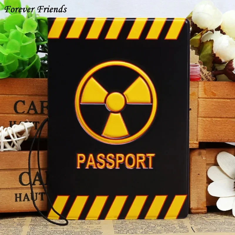 Fashion  PU&PVC passport Cover , ID Credit Card Cover business Card -ID Holders for travel -Hazard identification pattern