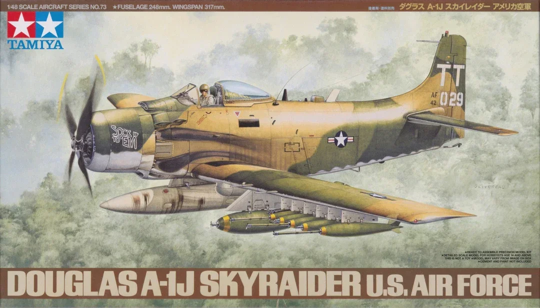 

TAMIYA Assembled Aircraft Model Kit 61073 Douglas A-1J Skyraider Attack Aircraft 1/48