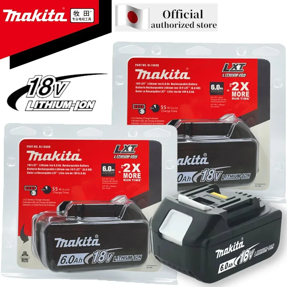 

Оригинальная 100% аккумуляторная батарея Makita 18 В 6,0 Ач, для Makita BL1830 BL1830B BL1840 BL1840B BL1850 BL1850B, аккумулятор для электроинструментов